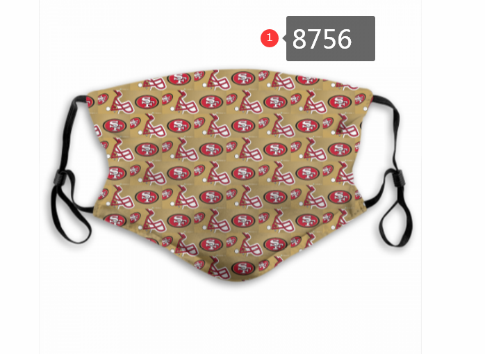 2020 San Francisco 49ers 987 Dust mask with filter->nfl dust mask->Sports Accessory